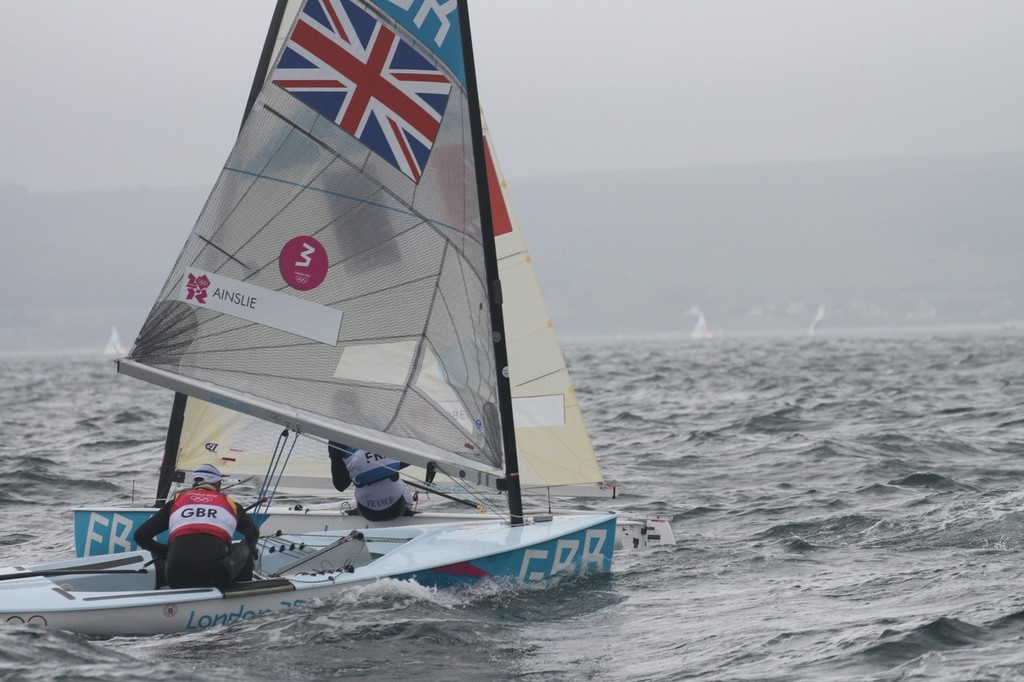 July 31, 2012  Ben Ainslie GBR Leg 1 Finn Class. © Richard Gladwell www.photosport.co.nz