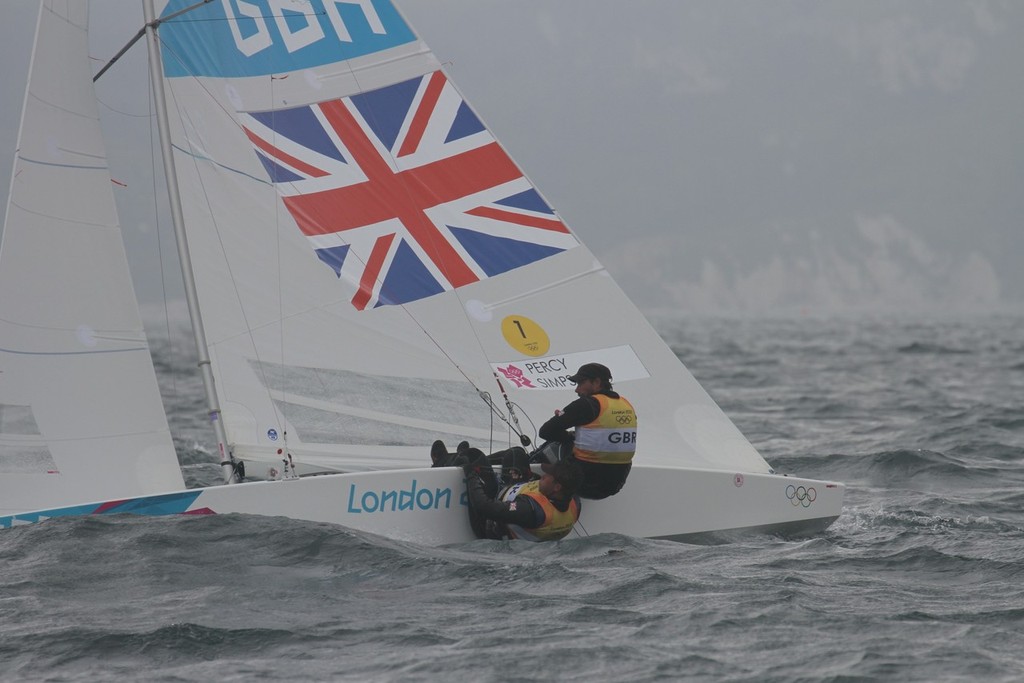 July 31, 2012  Mens Two Handed Keelboat - Iain Percy and Andrew Simpson (GBR) Star photo copyright Richard Gladwell www.photosport.co.nz taken at  and featuring the  class