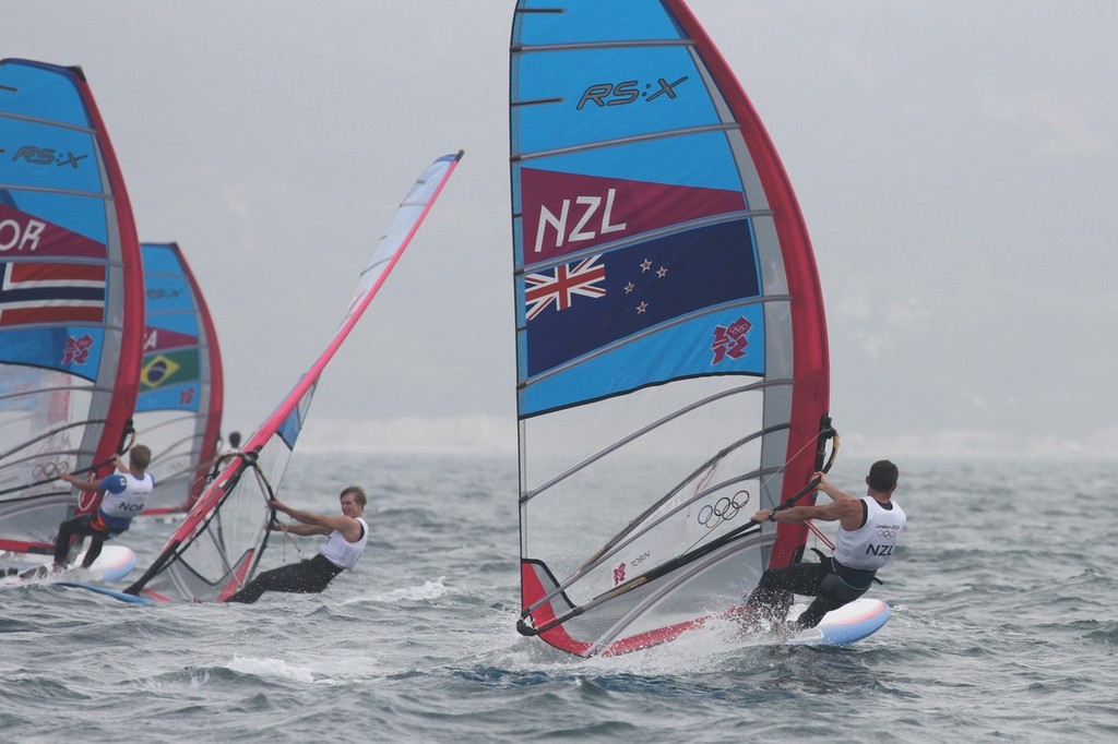 July 31, 2012  Mens Windsurfer JP Tobin (NZL) 2012 Olympic Regatta photo copyright Richard Gladwell www.photosport.co.nz taken at  and featuring the  class