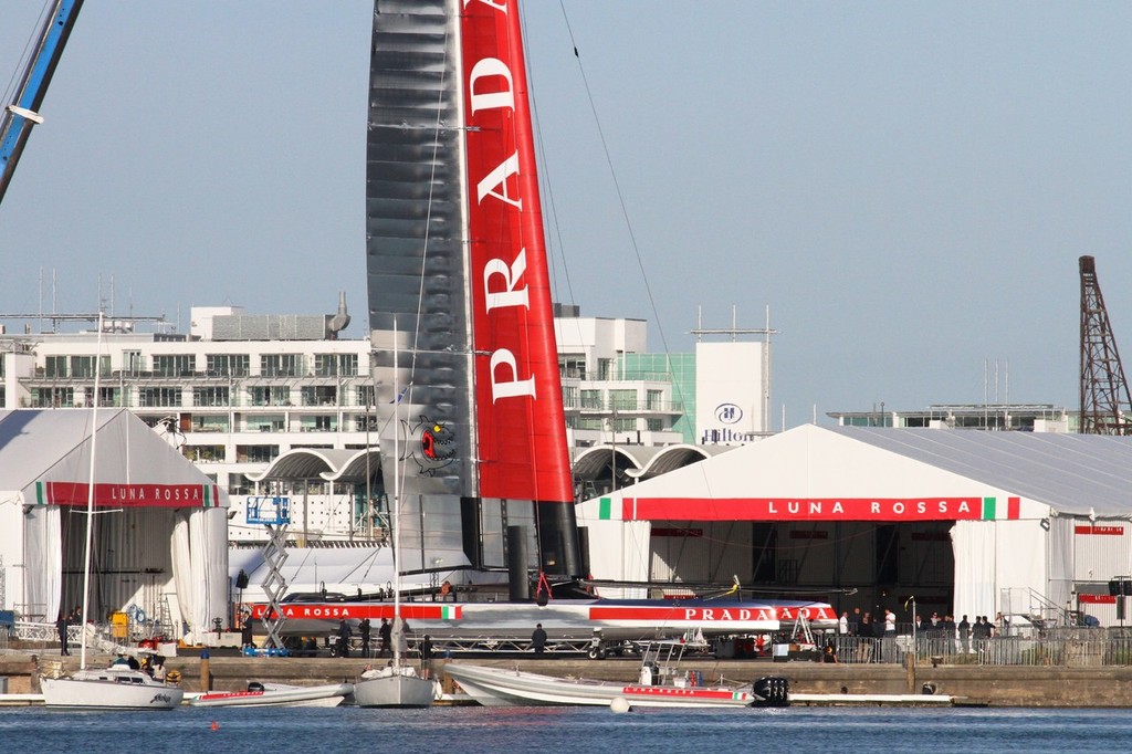 America's Cup - Luna Rossa Challenge launch AC 72, Auckland October 26, 2012 - Luna Rossa Challenge 2013 - Launch October 26, 2012 Auckland photo copyright Sail-World.com/NZ  taken at  and featuring the  class