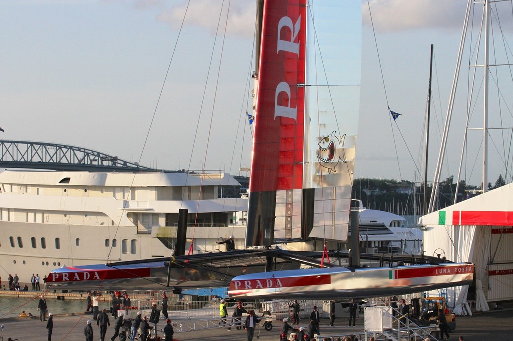 America's Cup - Luna Rossa Challenge launch AC 72, Auckland October 26, 2012 - Luna Rossa Challenge 2013 - Launch October 26, 2012 Auckland photo copyright Sail-World.com/NZ  taken at  and featuring the  class