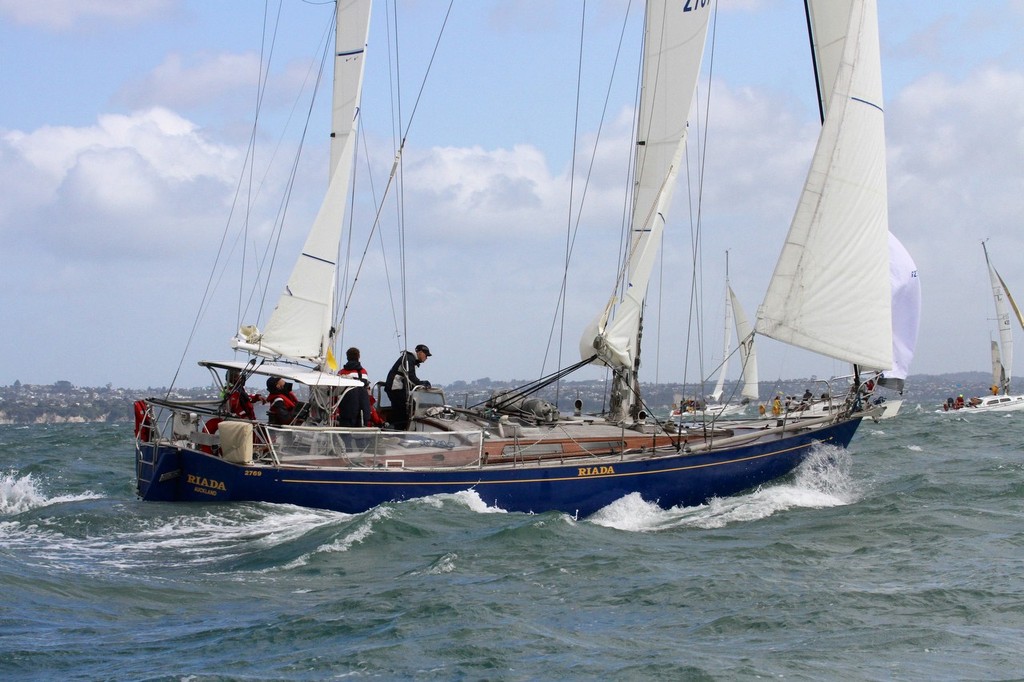 The Laurie Davidson designed Riada after the start of the 2012 Coastal Classic © Richard Gladwell www.photosport.co.nz