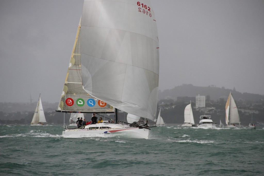 2012 Coastal Classic - Satellite Spy  (Wade Lewis) after the start of the 2012 Coastal Classic photo copyright Richard Gladwell www.photosport.co.nz taken at  and featuring the  class