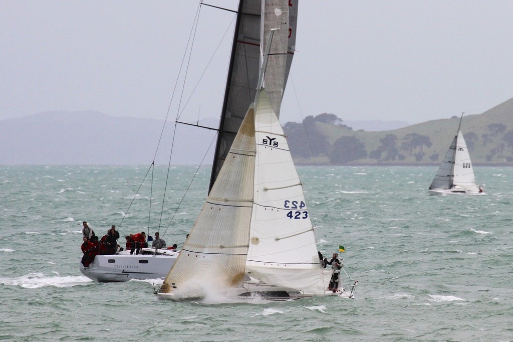 Young 88 Panama Jack hits a big one - RNZYS Winter Series - Final Race September 15, 2012 photo copyright Richard Gladwell www.photosport.co.nz taken at  and featuring the  class