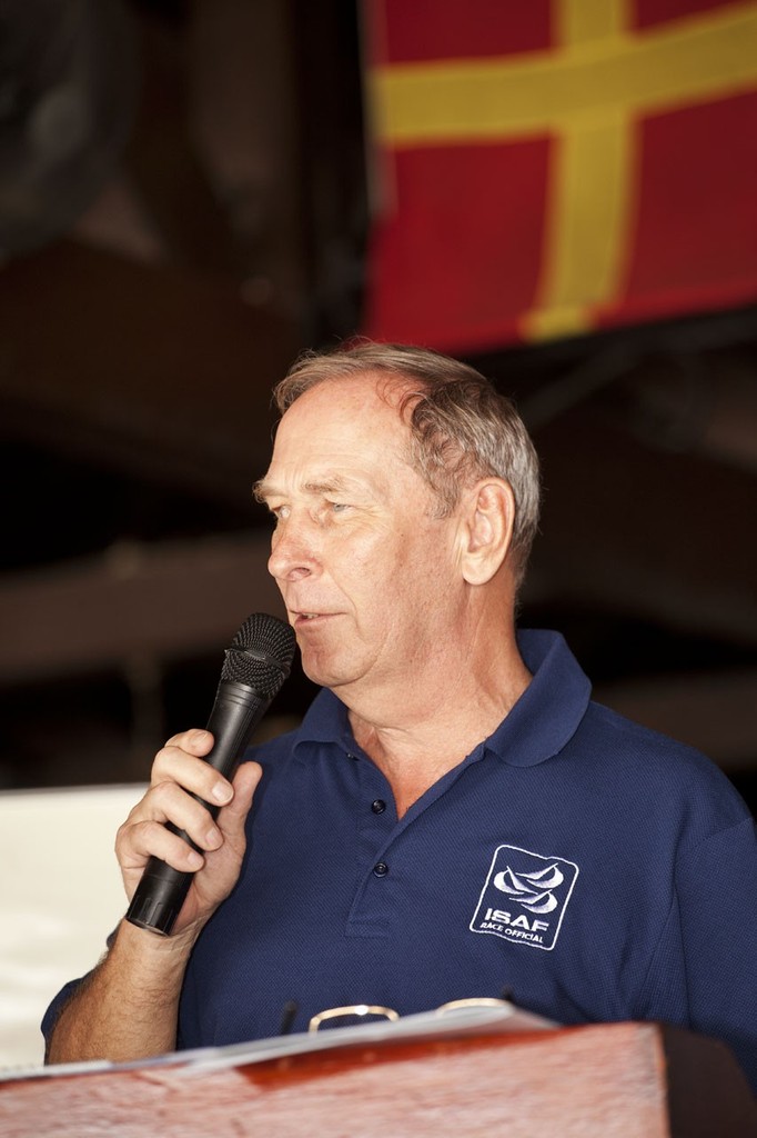 Raja Muda Selangor International Regatta 2012 - RO Jerry Rollin tells it how it is. © Guy Nowell / RMSIR