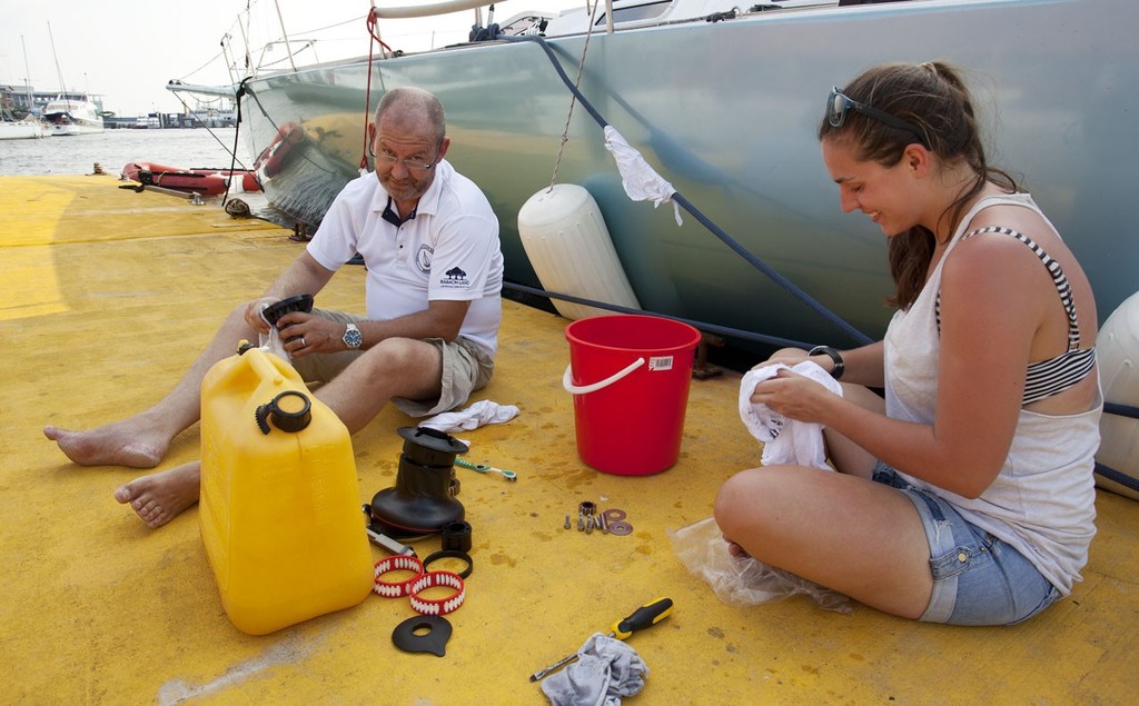 Raja Muda Selangor International Regatta 2012 - someone has to service the winches © Guy Nowell / RMSIR