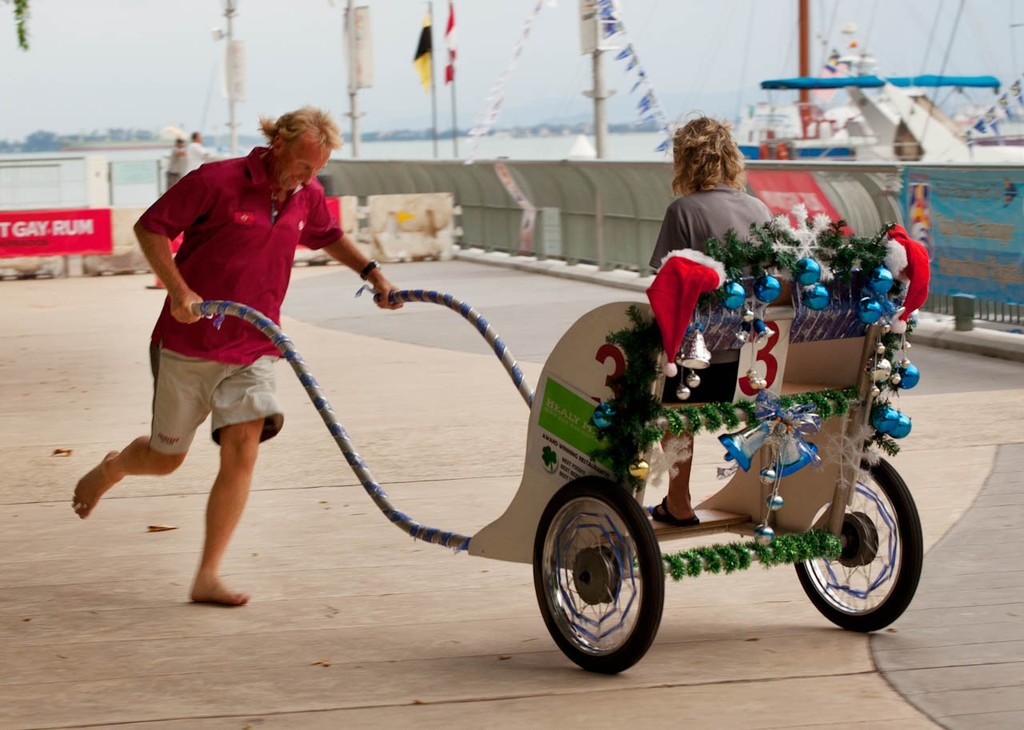 Raja Muda Selangor International Regatta 2012 - Penang Rickshaw Races - some do it backwards © Guy Nowell / RMSIR