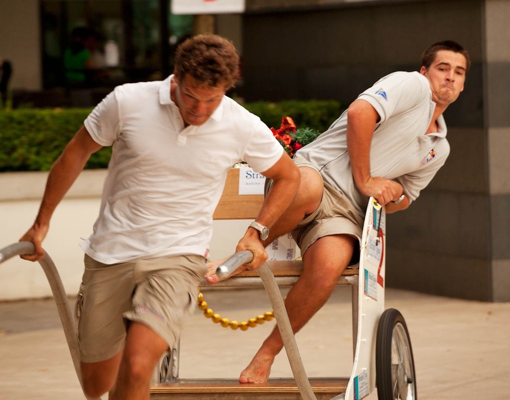 Raja Muda Selangor International Regatta 2012 - Penang Rickshaw Races - weight on the rail © Guy Nowell / RMSIR