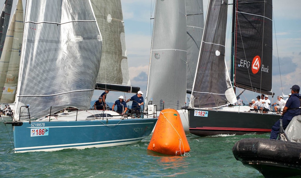 Raja Muda Selangor International Regatta 2012 - a very tight start at the pin end © Guy Nowell / RMSIR