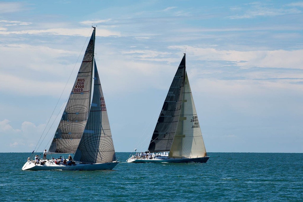 Raja Muda Selangor International Regatta 2012 - Australian Maid (l) and Antiposed head for Langkawi © Guy Nowell / RMSIR