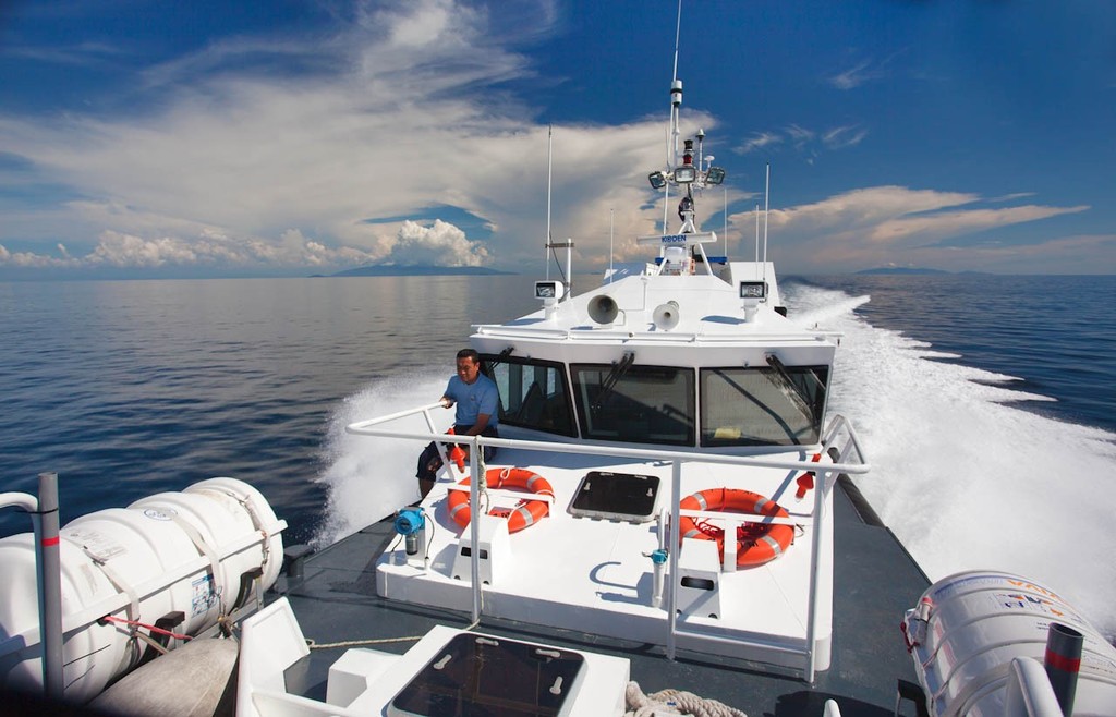 Raja Muda Selangor International Regatta 2012 - the quick way north. This is how the RO travels... at 35kts © Guy Nowell / RMSIR