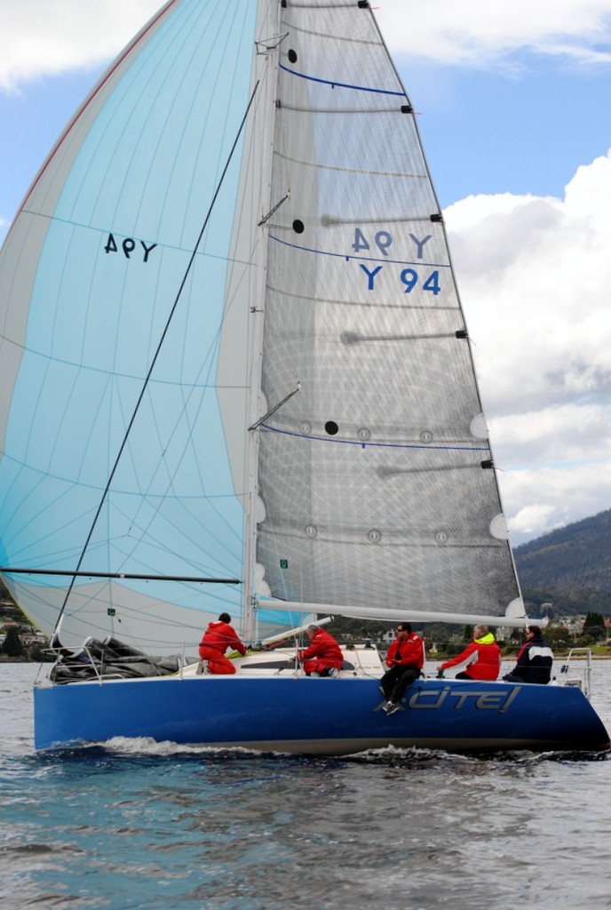Robin Whites Young 940 Rocket, Xcite, won Group 4 race on the Derwent - Combined Clubs Harbour Series Day 2 photo copyright Rob Cruse taken at  and featuring the  class