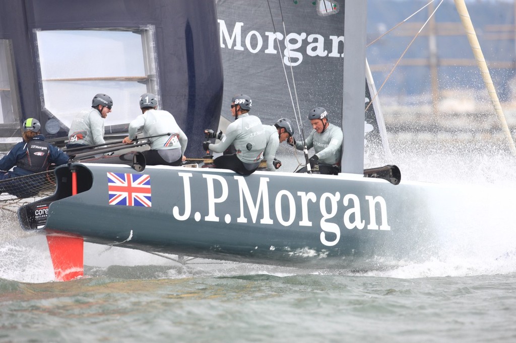 Ben Ainslie Racing - America&rsquo;s Cup World Series San Francisco 2012 August, Match Racing Qualifier photo copyright ACEA - Photo Gilles Martin-Raget http://photo.americascup.com/ taken at  and featuring the  class