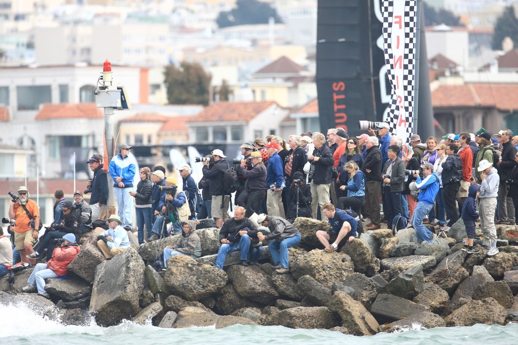 Spectators - America&rsquo;s Cup World Series San Francisco 2012 August, Match Racing Qualifier photo copyright ACEA - Photo Gilles Martin-Raget http://photo.americascup.com/ taken at  and featuring the  class