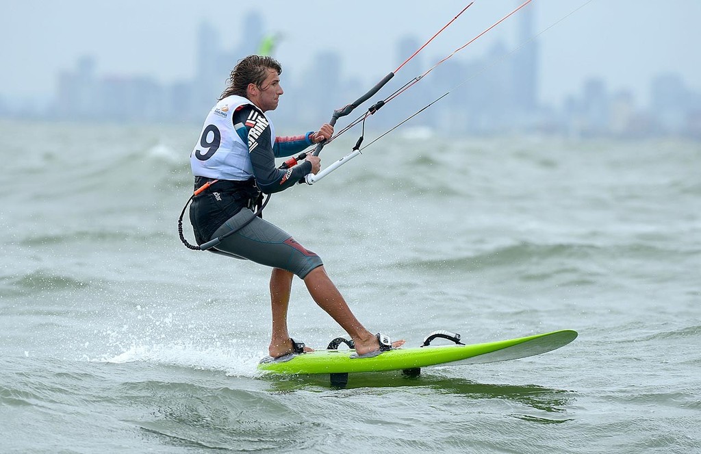 Florian Gruber (GER)  Kiteboard class Oceania Leg of the ISAF Sailing World Cup 2012 photo copyright Jeff Crow/ Sport the Library http://www.sportlibrary.com.au taken at  and featuring the  class