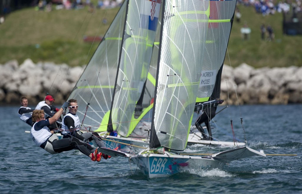 Stevie Morrison and Ben Rhodes (GBR) competing in the London Olympics 2012 photo copyright onEdition http://www.onEdition.com taken at  and featuring the  class