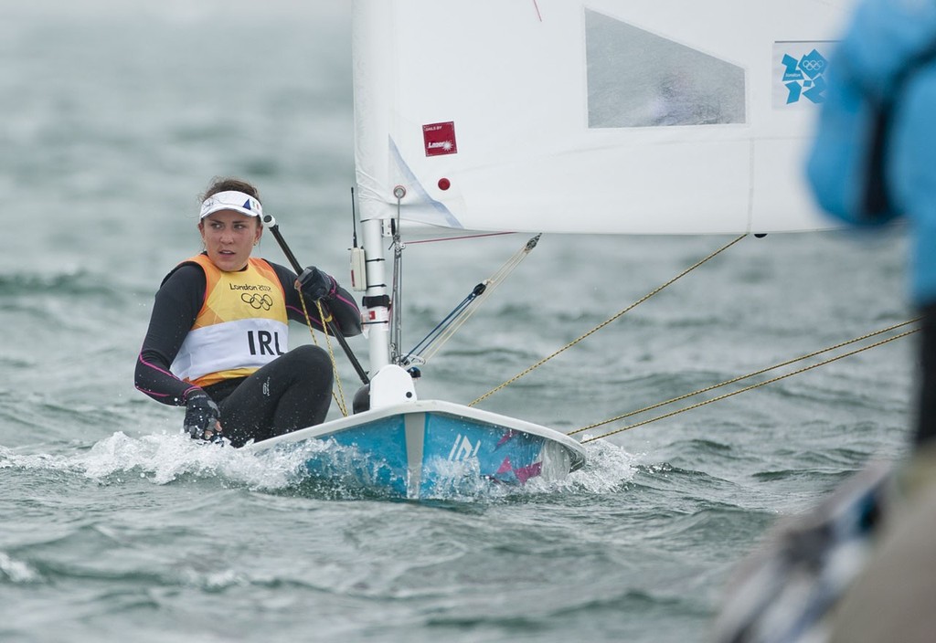 20120731 Copyright onEdition 2012©
Free for editorial use image, please credit: onEdition

Annalise Murphy (IRL) competing today, 31.07.12, in the Women's One Person Dinghy (Laser Radial) event in The London 2012 Olympic Sailing Competition.

The London 2012 Olympic Sailing Competition runs from 29 July to 12 August and brings together 380 of the world's best sailors to race on Weymouth Bay.
Sailing made its Olympic debut in 1900 and has appeared at every Olympic Games since 1908.
In 2012 athlet photo copyright onEdition http://www.onEdition.com taken at  and featuring the  class