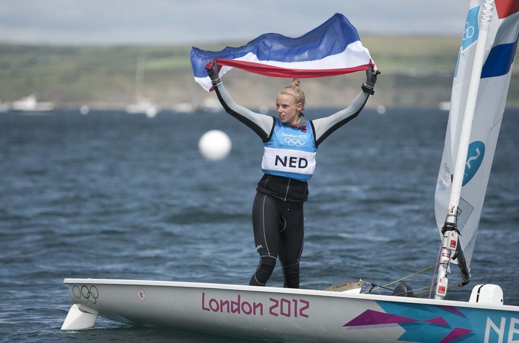 Marit Bouwmeester (NED) won the Silver Medal today in the Medal Race Women’s One Person Dinghy (Laser Radial) event in The London 2012 Olympic Sailing Competition. © onEdition http://www.onEdition.com
