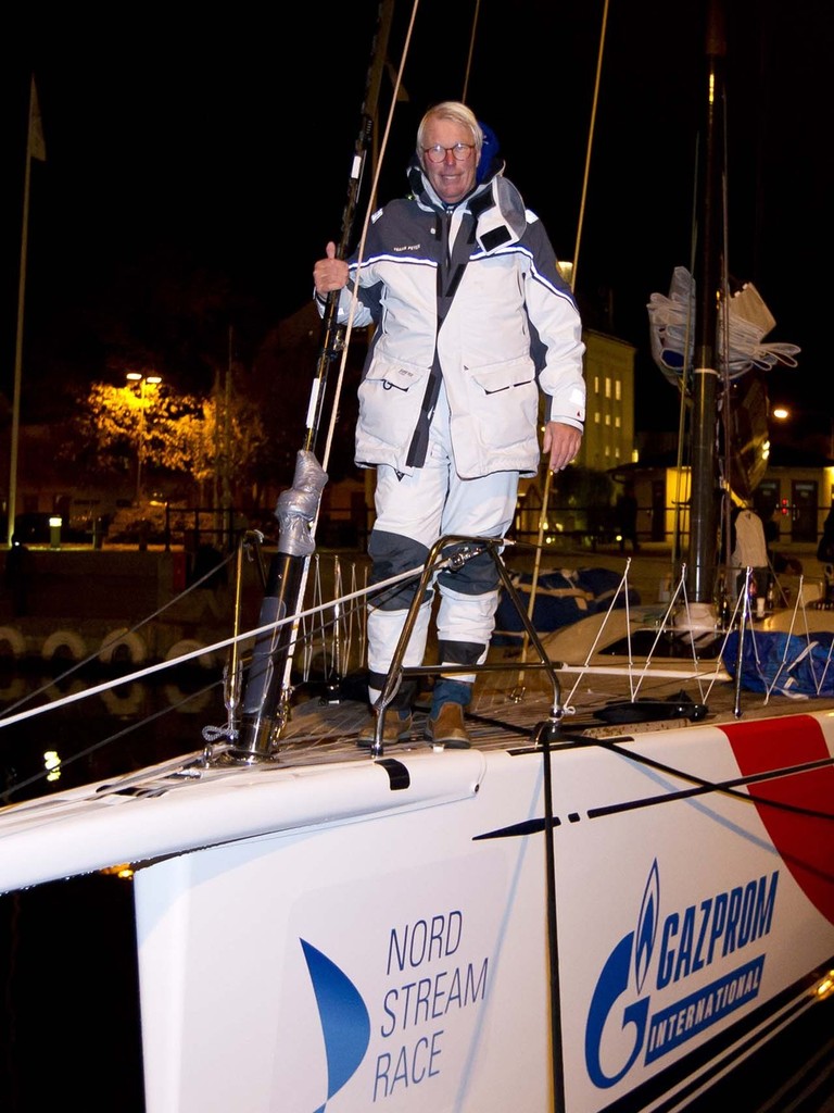 20121023 Copyright onEdition 2012©
Free for editorial use image, onEdition

Skipper Pieter Keijzer of Team Holland celebrates first place, for the second leg of the Nord Stream Race 2012, from Helsinki to Gotland.

The Yacht Club of Saint-Petersburg, Russia, is delighted to announce the creation of a 750 nautical mile, approximately 1400 kilometres, annual Baltic offshore race scheduled to start on October 18, 2012. The race follows the route of the Nord Stream pipeline through th photo copyright onEdition http://www.onEdition.com taken at  and featuring the  class
