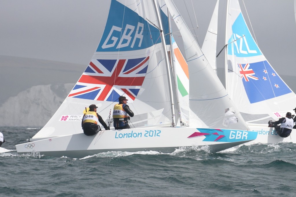 August 1, 2012 - Weymouth, England - Star Iain Percy and Andrew Simpson (GBR) photo copyright Richard Gladwell www.photosport.co.nz taken at  and featuring the  class