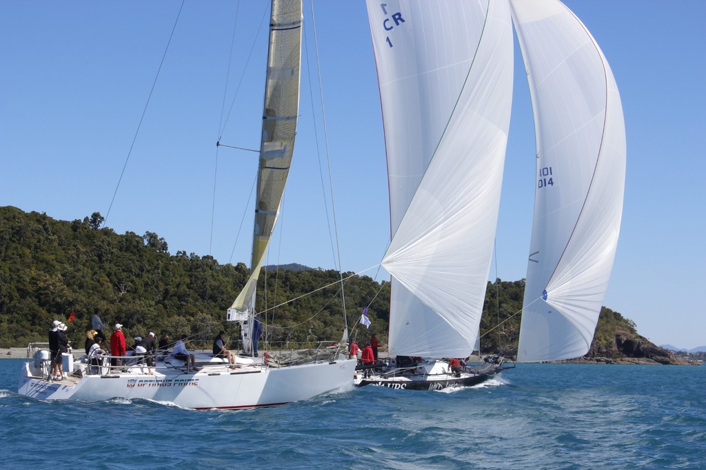 Optimus Prime and UBS Wild Thing. Telcoinabox Airlie Beach Race Week 2012.
 photo copyright Teri Dodds http://www.teridodds.com taken at  and featuring the  class