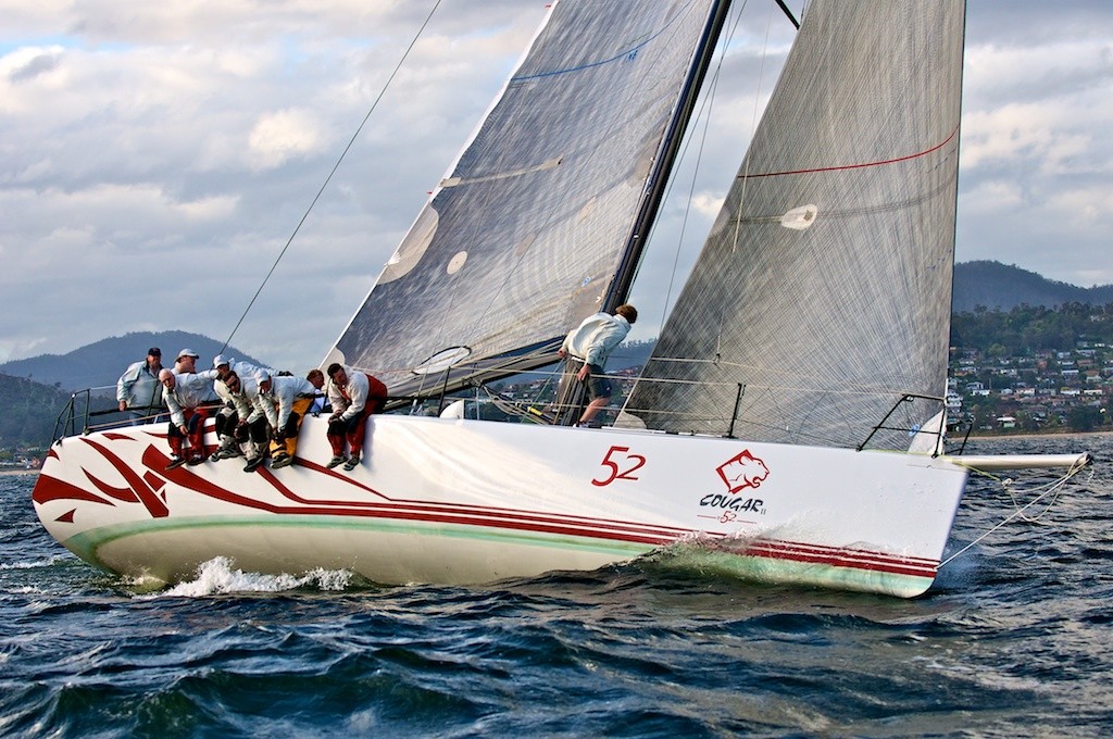 TP52 Cougar II at speed in last night's twilight opening race of the Audi Shodown - Audi Showdown Regatta 2012 photo copyright  Andrea Francolini Photography http://www.afrancolini.com/ taken at  and featuring the  class