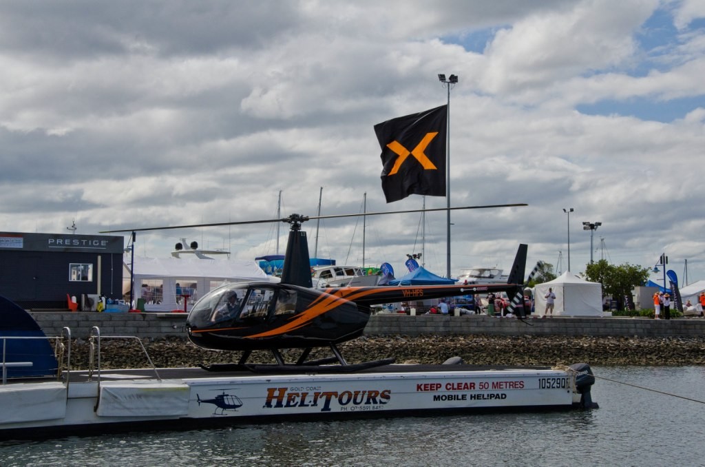The Gold Coast Marine Expo was easily accessible by helicopter, car, bus or train and there was plenty of free parking photo copyright Stephen Milne taken at  and featuring the  class
