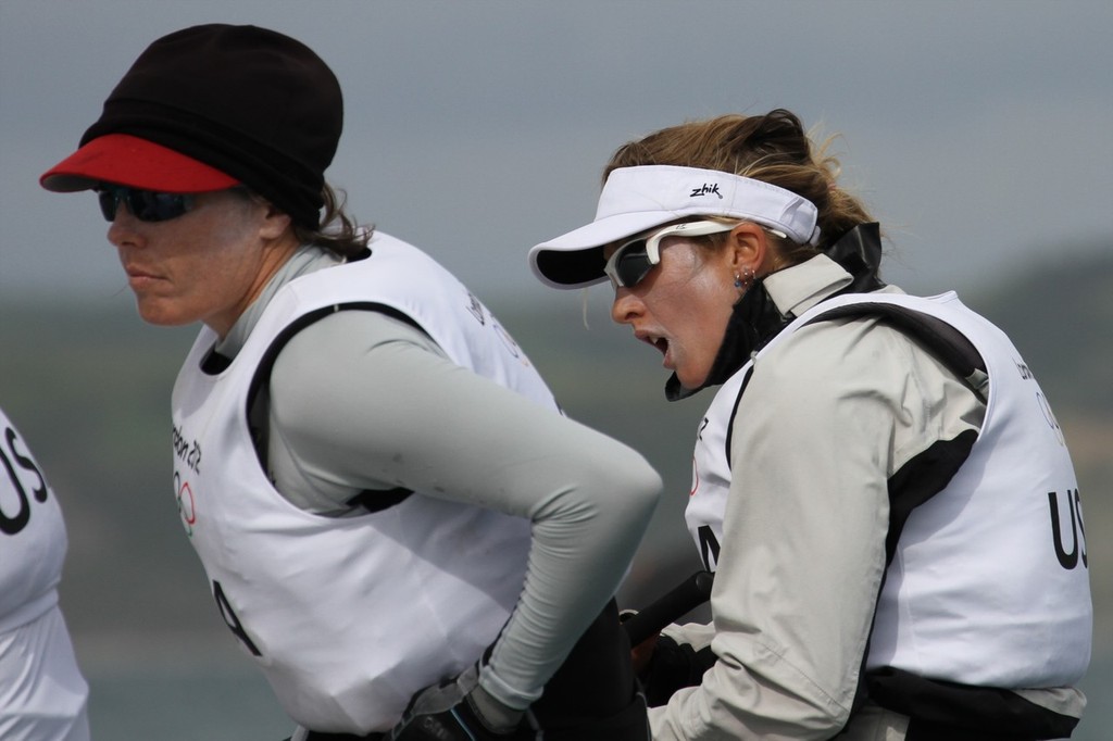 2008 Olympic Gold Medalist, Anna Tunnicliffe (USA) in action during the Womens Match Racing event at the 2012 Olympics © Richard Gladwell www.photosport.co.nz