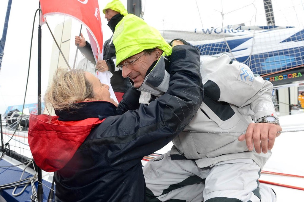 Dominique Wavre at the Pontoon in Les Sables d’Olonne - 2012 Vendee Globe © Jean-Guy Python / Mirabaud