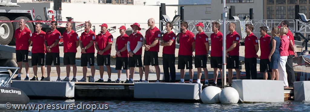Artemis Racing, AC72 christening and launch, San Francisco November 3, 2012 © Erik Simonson www.pressure-drop.us http://www.pressure-drop.us