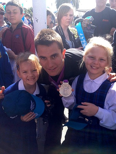 Blair Tuke shares his Olympic Silver Medal © Peter Burling and Blair Tuke