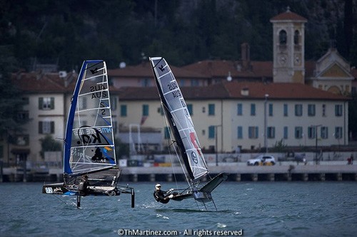 Zhik Nautica Moth Worlds day 4 - Joe Turner(AUS2), Scott Babbage(AUS3) © Th Martinez.com http://www.thmartinez.com