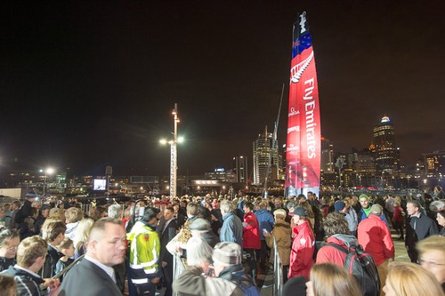 Emirates Team New Zealand naming ceremony for ’New Zealand’, the team’s first AC72.  © Chris Cameron/ETNZ http://www.chriscameron.co.nz
