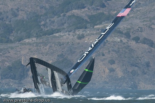 Oracle Racing UC 72 Demise - Oracle Team USA capsize AC72 Oct 16, 2012 © Erik Simonson www.pressure-drop.us http://www.pressure-drop.us