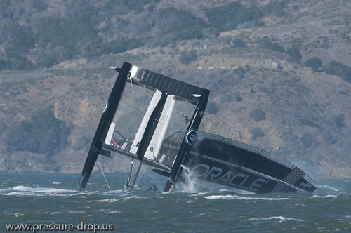 Oracle Racing UC 72 Demise - Oracle Team USA capsize AC72 Oct 16, 2012 © Erik Simonson www.pressure-drop.us http://www.pressure-drop.us