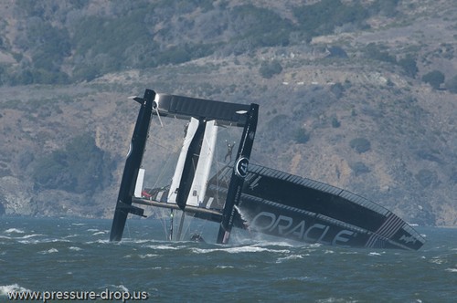 Oracle Racing UC 72 Demise - Oracle Team USA capsize AC72 Oct 16, 2012 © Erik Simonson www.pressure-drop.us http://www.pressure-drop.us