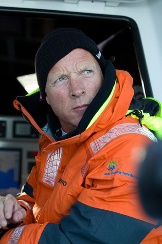 British skipper Mike Golding training onboard his IMOCA Open 60 GAMESA prior to the Vendee Globe. &copy; Lloyd Images http://lloydimagesgallery.photoshelter.com/