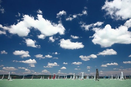 Chris Way and Rod Waterhouse at F18 Worlds 2011, Hungary Sail Number 392 © Aron Szanto