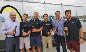 LtoR: Peter Gregg, Ryan Short, Sam Short, Dan Scifleet, Martin 'Tacka' Thompson, Dan RSMS employee. photo copyright Martin Thompson taken at  and featuring the  class