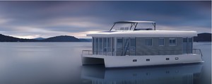 Mothership solar hybrid luxury cruiseboat - Eco Boat Show, Bayview photo copyright Dick Clarke taken at  and featuring the  class