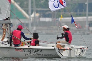 Denise Lim (SIN) and her all girls crew - Asia Pacific Student Cup 2012 photo copyright Christopher Lim taken at  and featuring the  class
