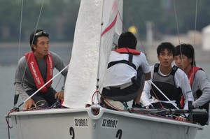 Japanese team at pre start - Asia Pacific Student Cup 2012 photo copyright Andrew Tam taken at  and featuring the  class