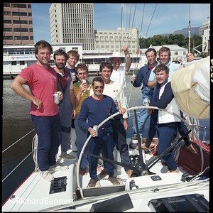 The old Constitution Dock area. Challenge III crew from 1986. - Sydney Hobart Race photo copyright Richard Bennett Photography taken at  and featuring the  class
