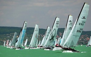 Chris Way and Rod Waterhouse at F18 Worlds 2011, Hungary Sail Number 392 - GLOBALTECH 2012 Formula 18 Catamaran World Championship photo copyright Aron Szanto taken at  and featuring the  class