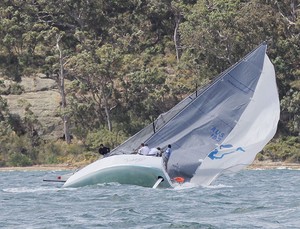 Breezin' got caught out by just that - the breeze! - Heaven Can Wait photo copyright  John Curnow taken at  and featuring the  class