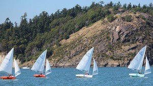 Sailing past Cap Sante Park - 2012 Lido 14 National Championships photo copyright Tony Billera taken at  and featuring the  class