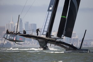 AC72 Sail 2 / ORACLE TEAM USA / San Francisco (USA) / 17-09-2012 - Club Marine America's Cup Tour 2013 photo copyright Emirates Team New Zealand / Photo Chris Cameron ETNZ  taken at  and featuring the  class