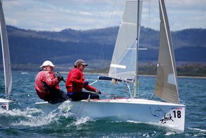  Spinifex, sailed  by husband wife team Peter and Karen Davis - NS14 Australian Championship 2012-2013 photo copyright Peter Sluce taken at  and featuring the  class