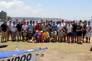 2012 18ft Skiffs: AEG 3-Buoys Challenge, Race 6 photo copyright Frank Quealey /Australian 18 Footers League http://www.18footers.com.au taken at  and featuring the  class