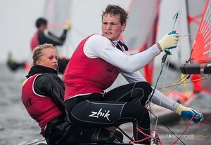 Johanna Sommarlund and Marcus Anjemark (SWE) - 29er European Championships 2012 photo copyright Robert Hajduk taken at  and featuring the  class